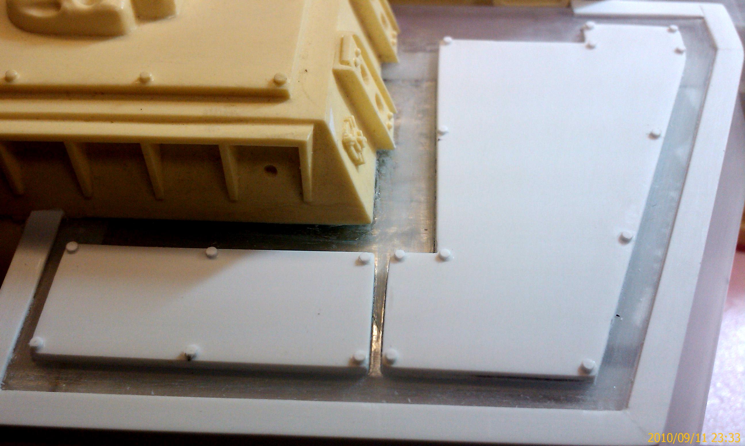 Roof armor riveted up close