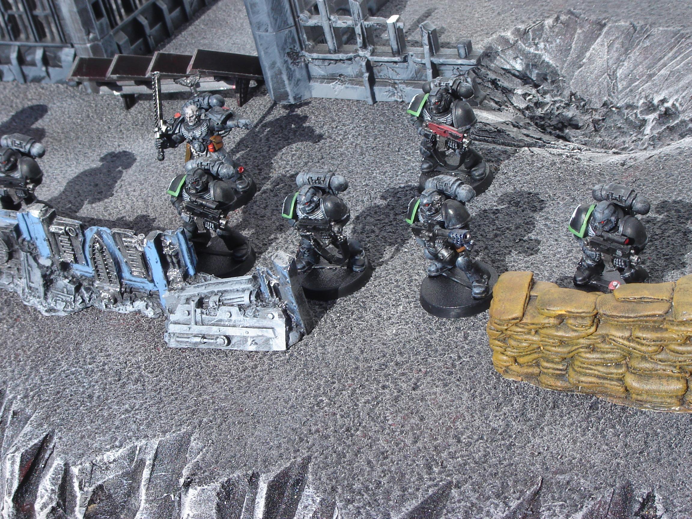 Moonscape, Raven Guard, Rg, Rocky, Shadow Play, Space Marines, Sunlight, Troops
