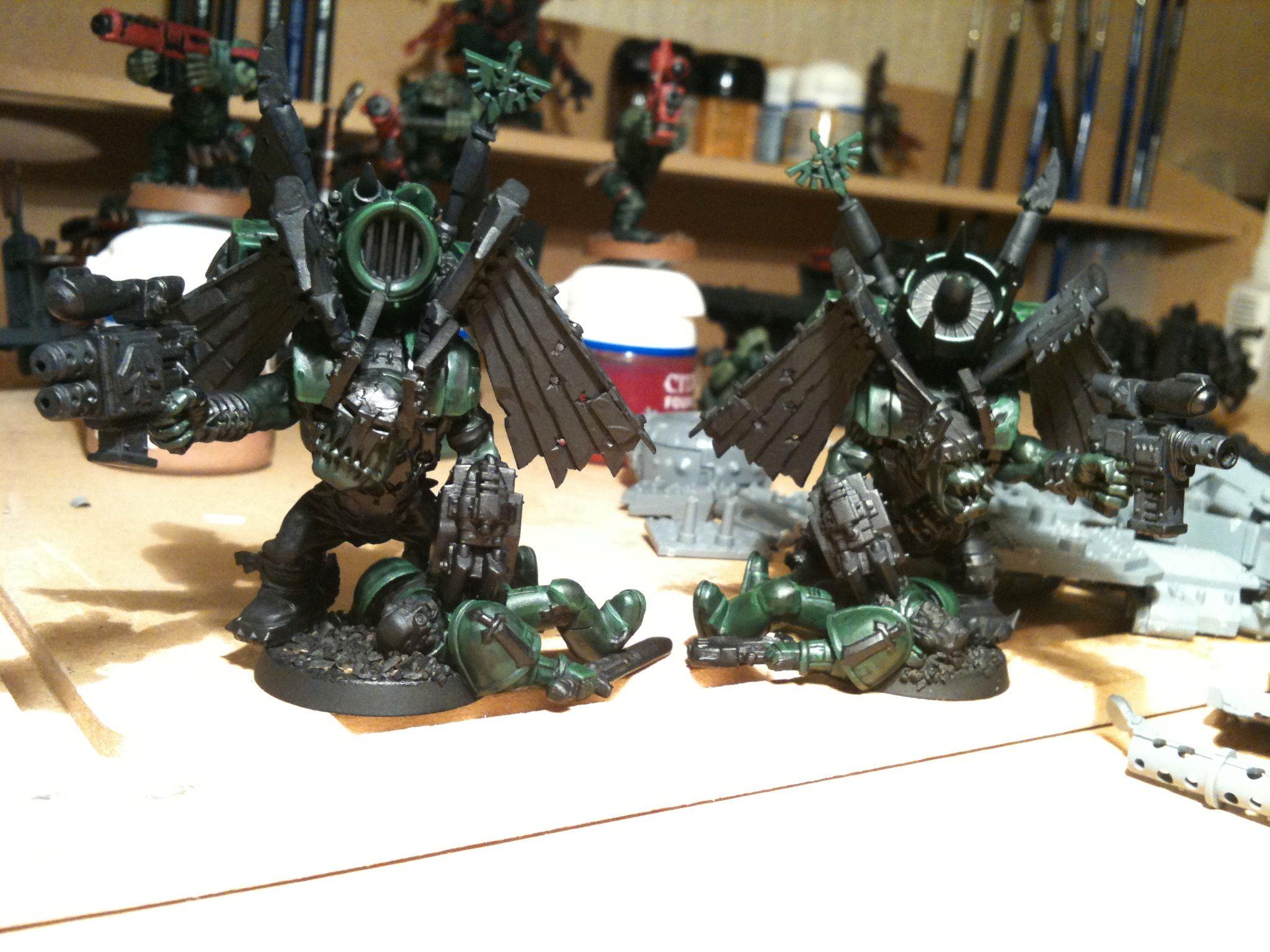 Da Dark Angelz, Nob, Orks, Stormboyz, Work In Progress