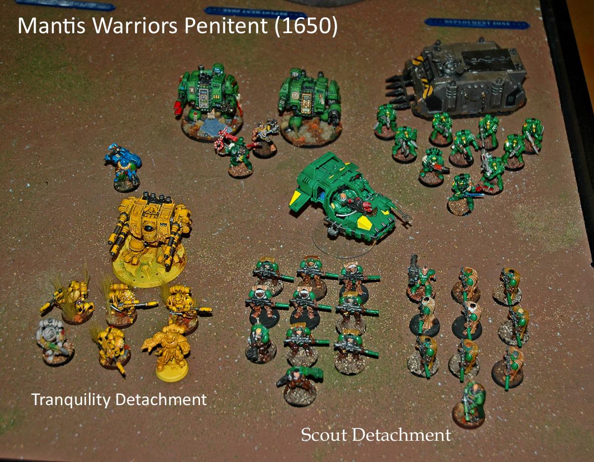 Battle Report, Doom Eagles, Mantis Warriors, Space Marines, Warhammer 40,000