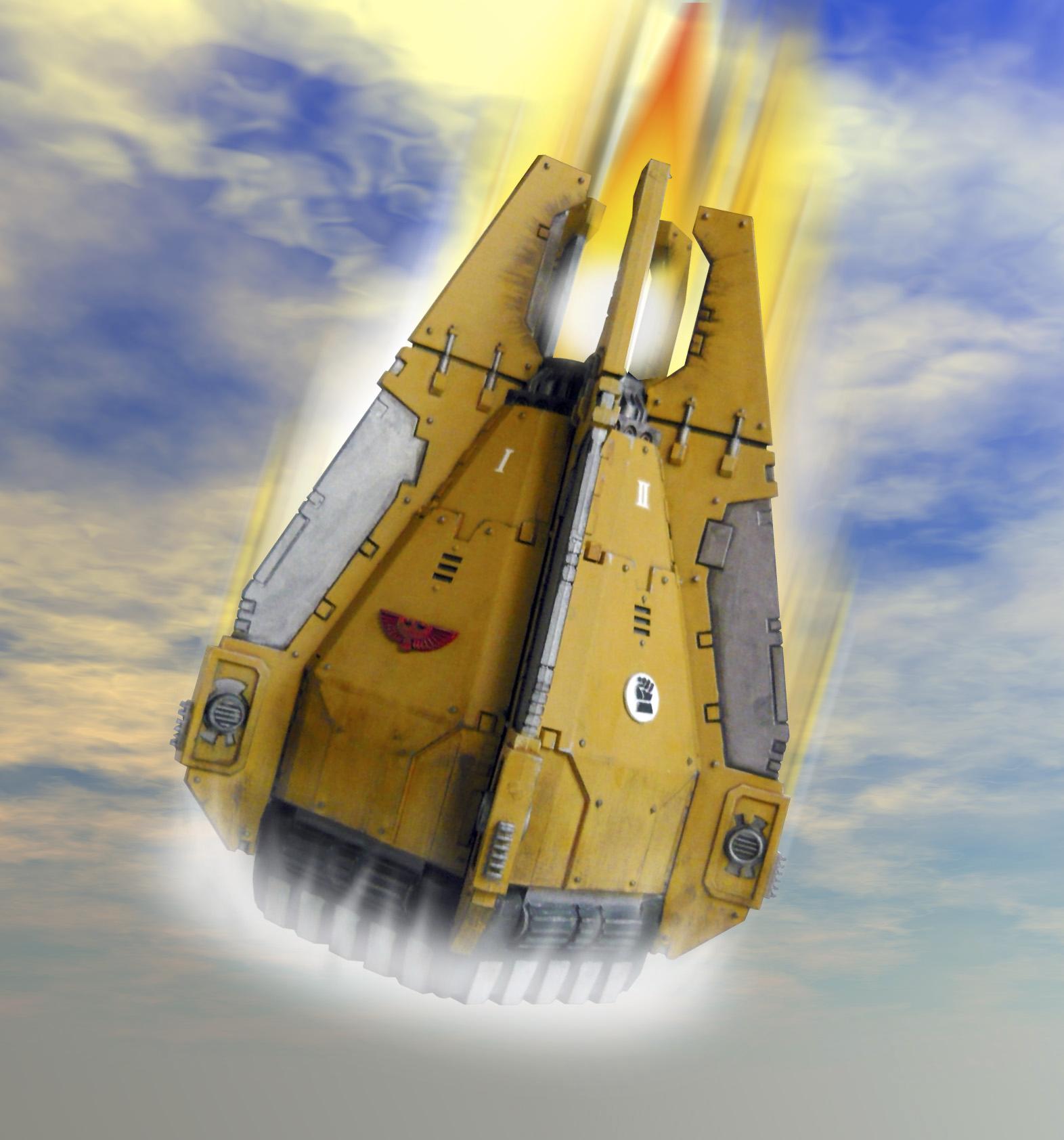 Drop Pod, Imperial Fists, Navy, Photoshop, Photshop