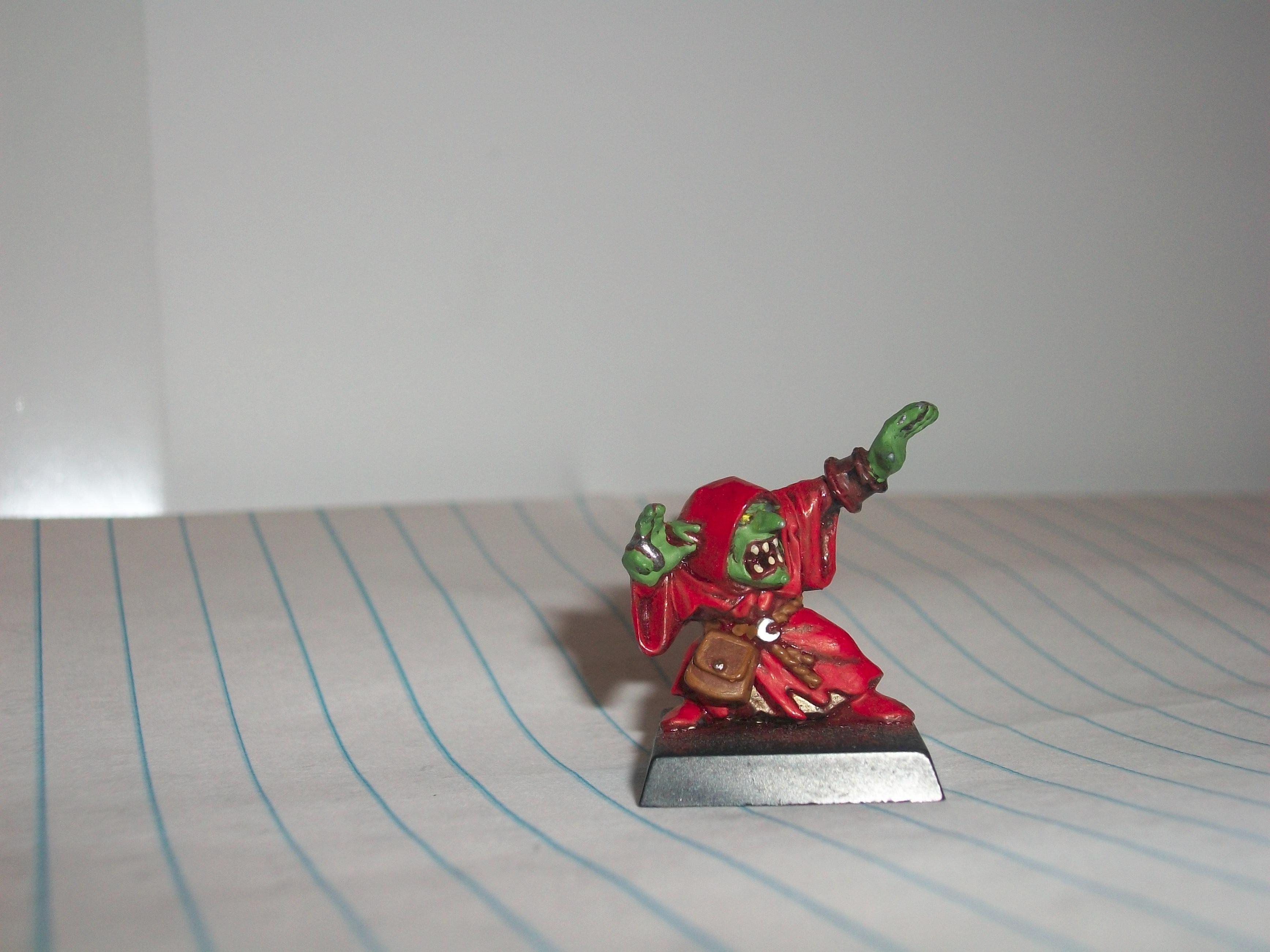 I call him Fizzle Ninefingers.  Even made my own rules for him so a friend could use him in games