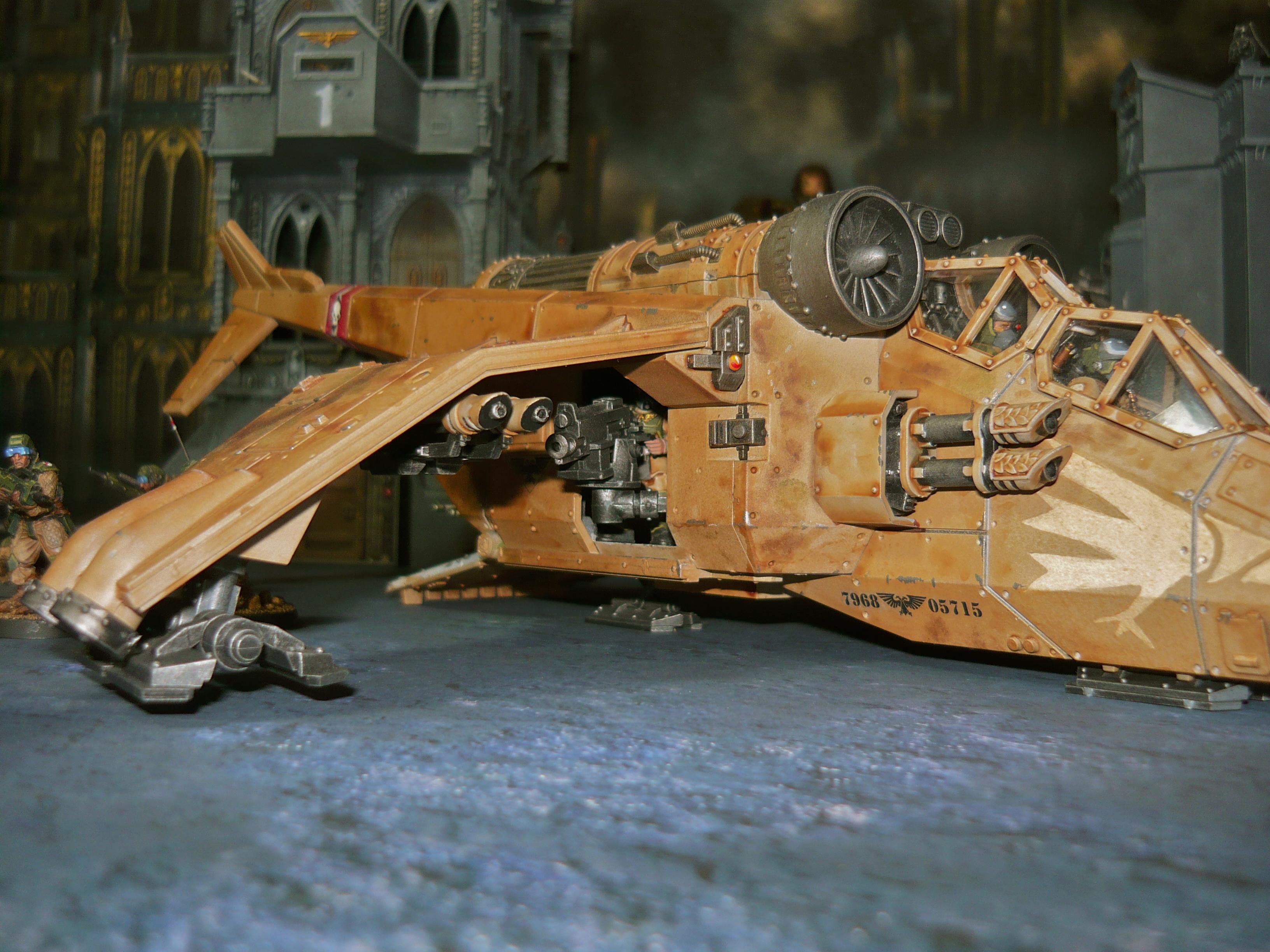Buildings, Drop Sentinel, Elysian, Imperial Guard, Terrain, Valkyrie, Vendetta
