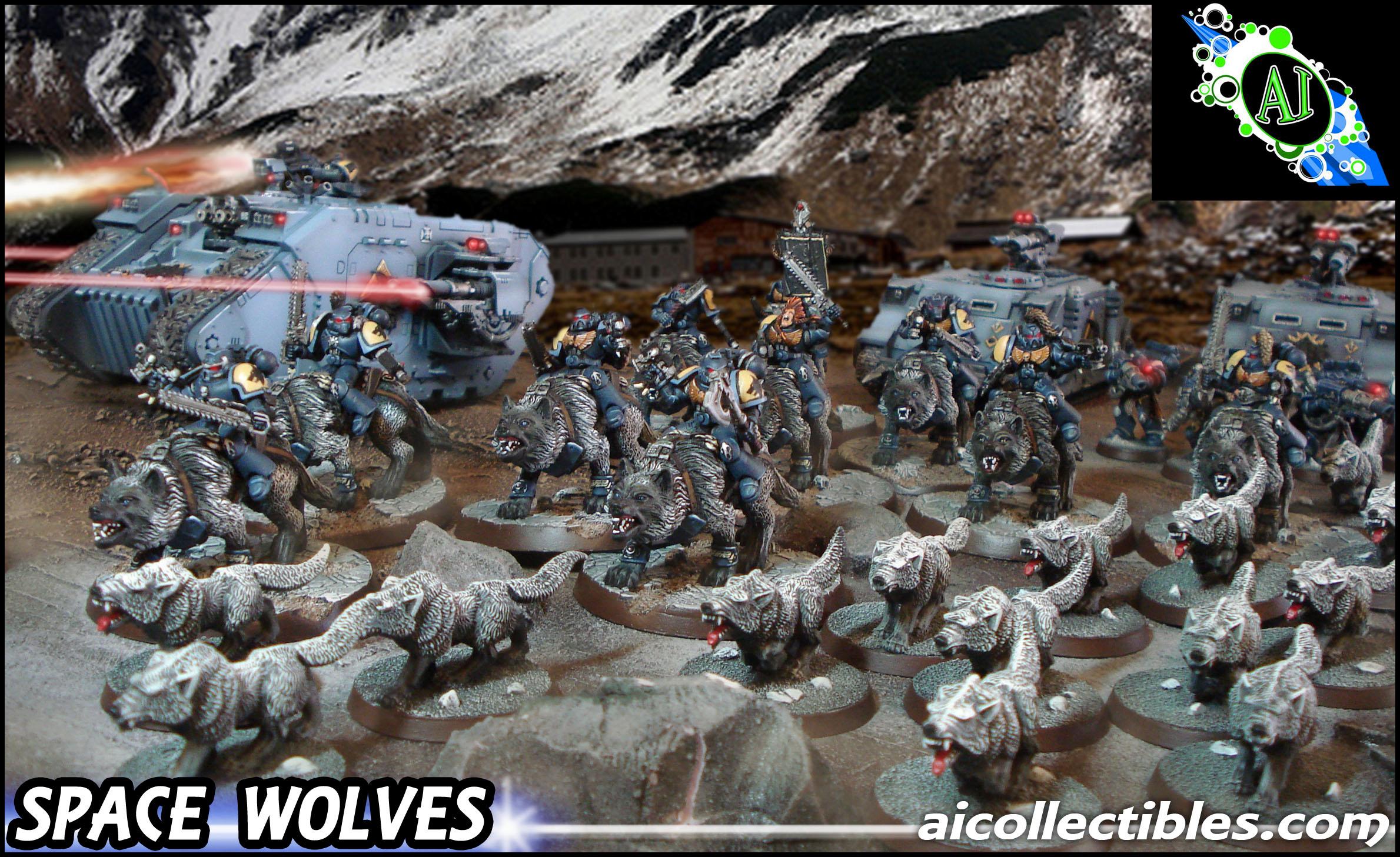 Battleforce, Drop Pods, Fenrisian Wolves, Forge World, Land Raider, Predator, Rhino, Space Wolves