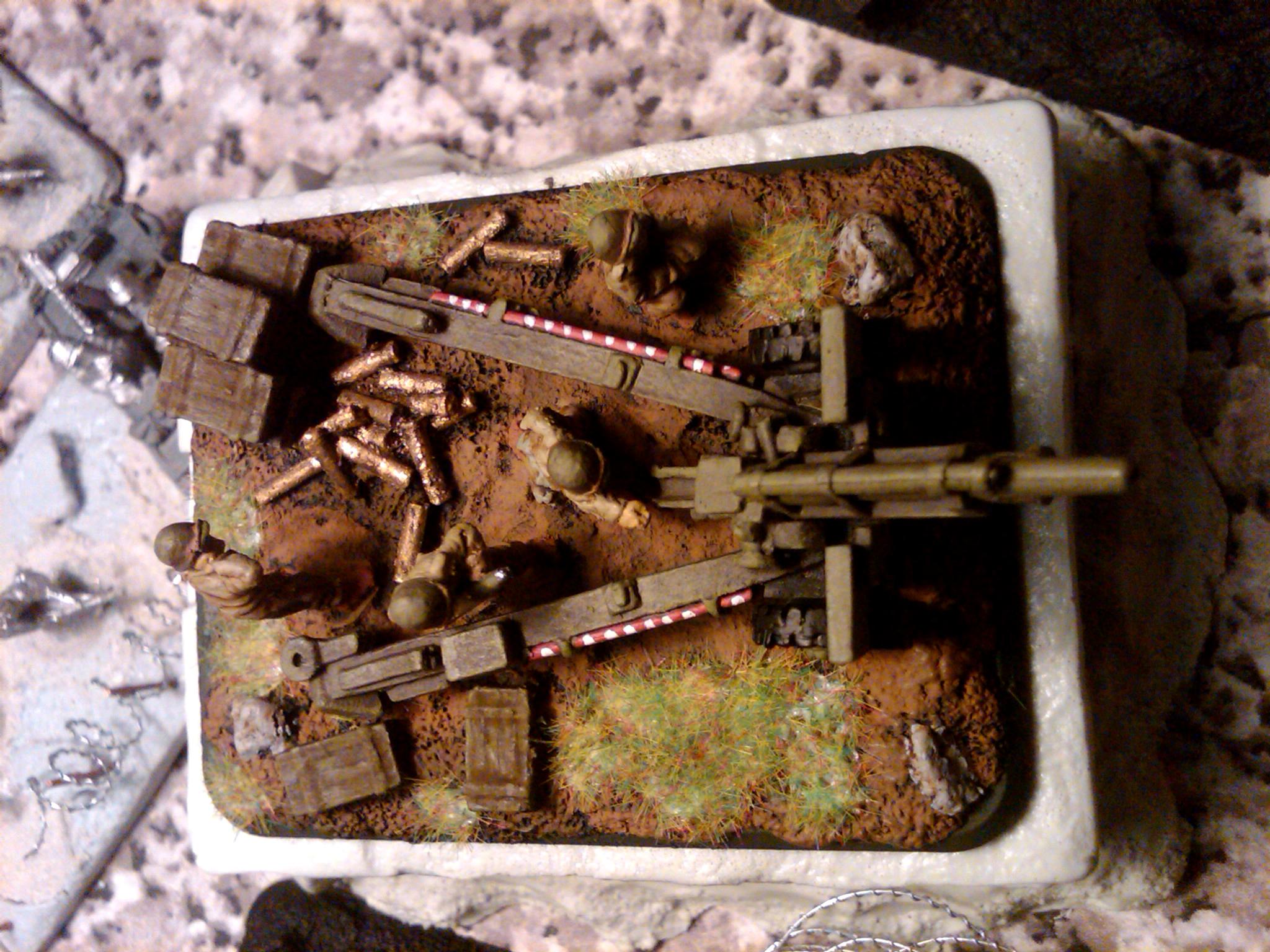 World War 2, 105mm arty top view