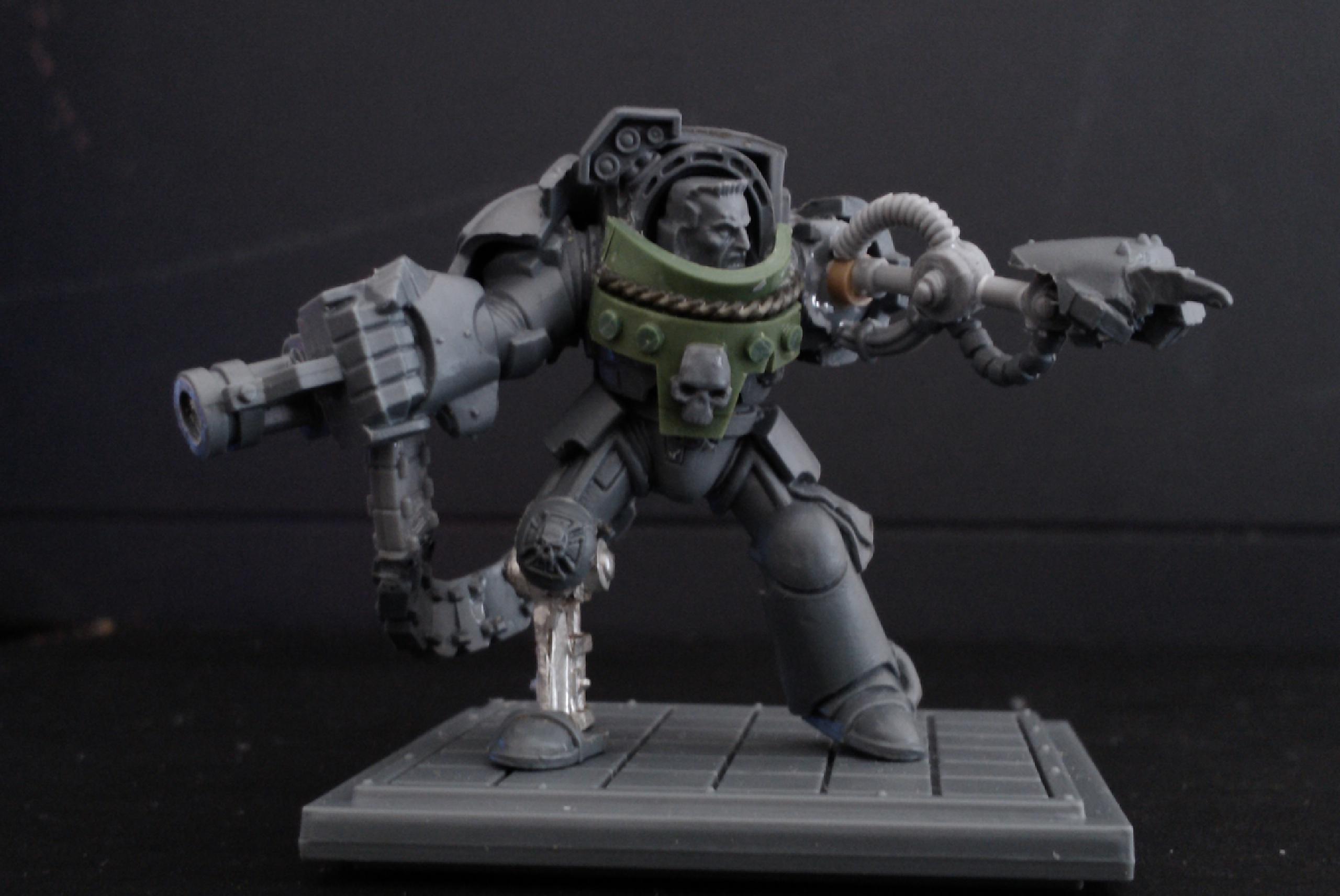 Cyborg Marine, Greenstuff, Kit Bash