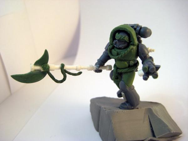 Axe, Champion, Conversion, Greenstuff, Laurel, Rope, Space Marine Champion Conversion Greenstuff, Space Marines, Work In Progress