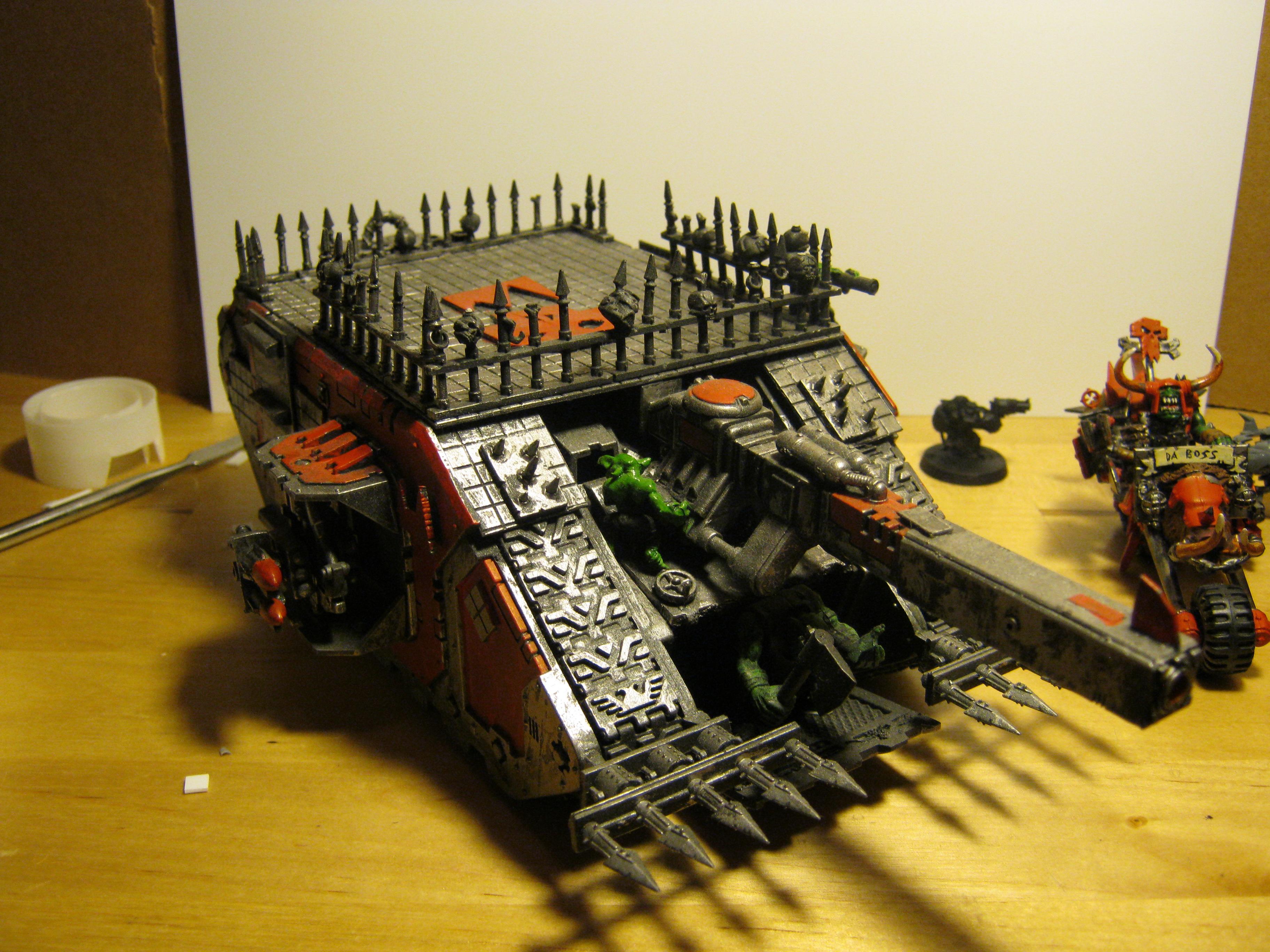 Battlewagon, Chaos, Conversion, Games Workshop, Land Raider, Looted, Orks, Rhino, Spiky, Warhammer 40,000