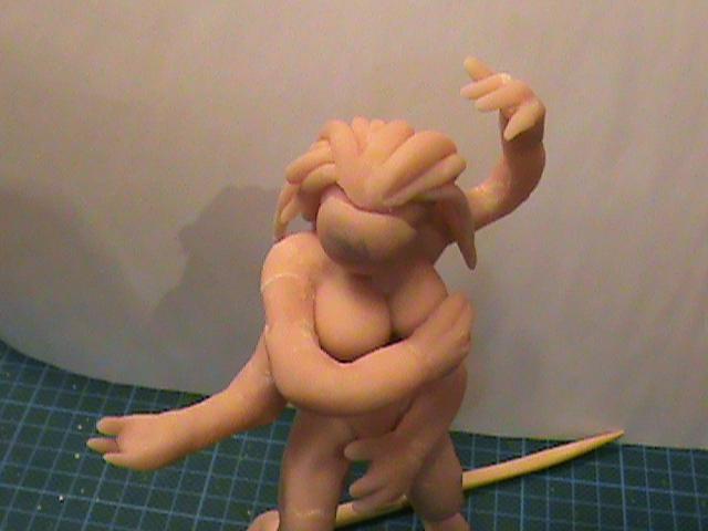 Daemons, Gerater Deamon, Keeper Of Secrets, Sculpting, Slaanesh, Super Sculpey