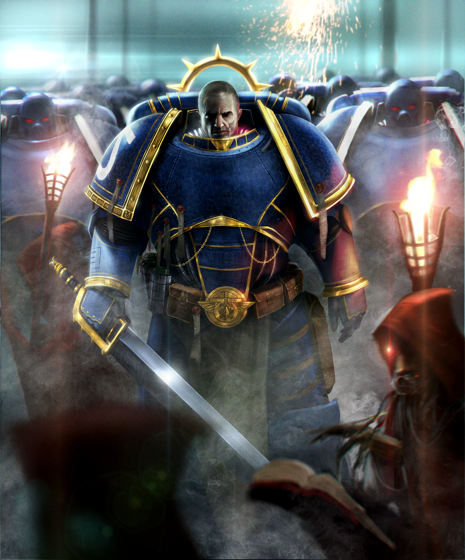 Artwork, Space, Space Marines, Ultramarines, Warhammer 40,000, Warhammer Fantasy