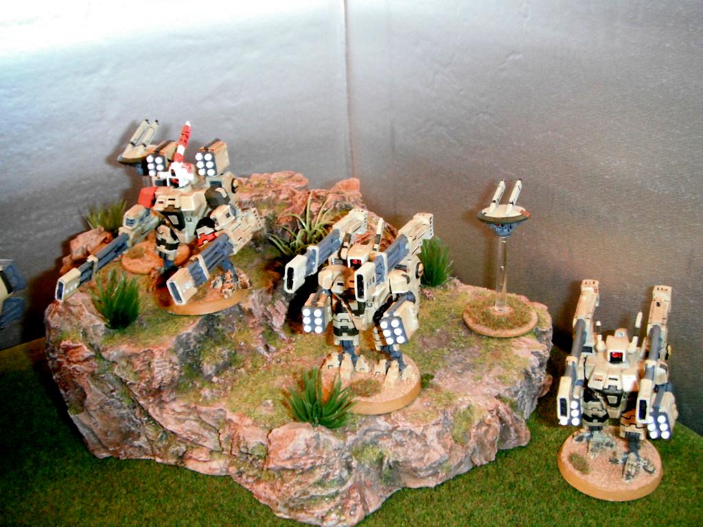 Broadsides, Drones, Hills, Tau, Terrain, Xv88