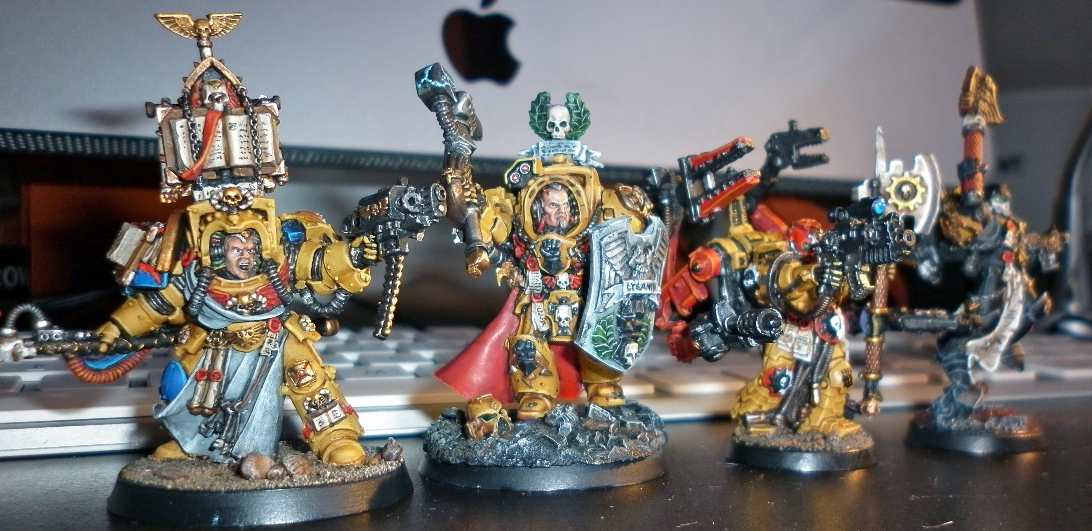 Bibliotyecary, Chapelan, Hero, Imperial Fists, Lysander, Space Marines, Teckmarine, Terminator Armor