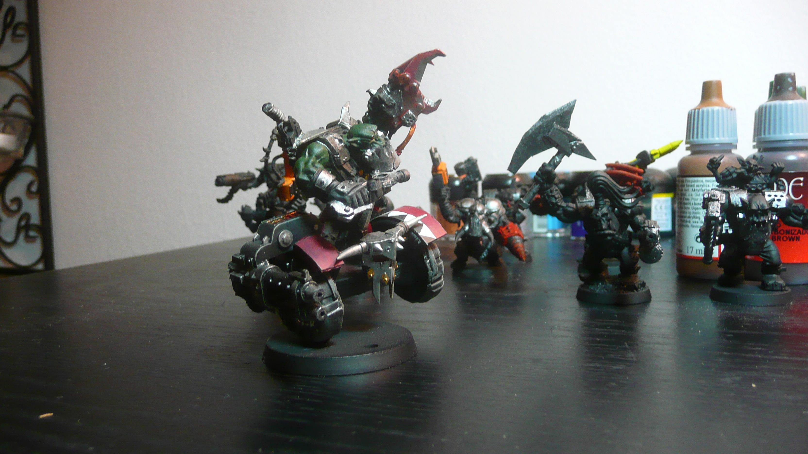 Conversion, Orks, Power Klaw, Warbike, Warbiker, Warboss, Warhammer 40,000
