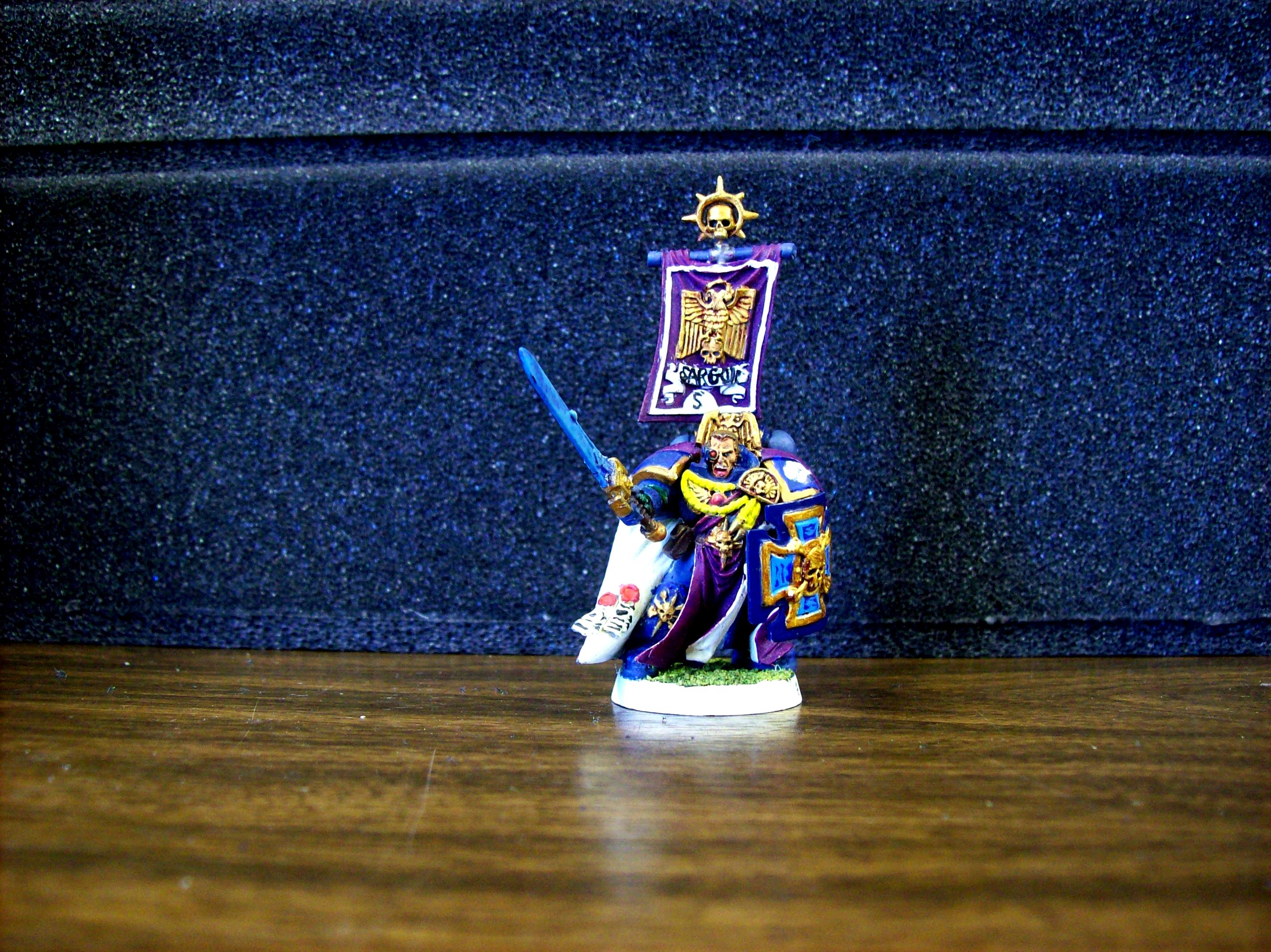Banner, Captain, Melee, Miniature, Space Marines
