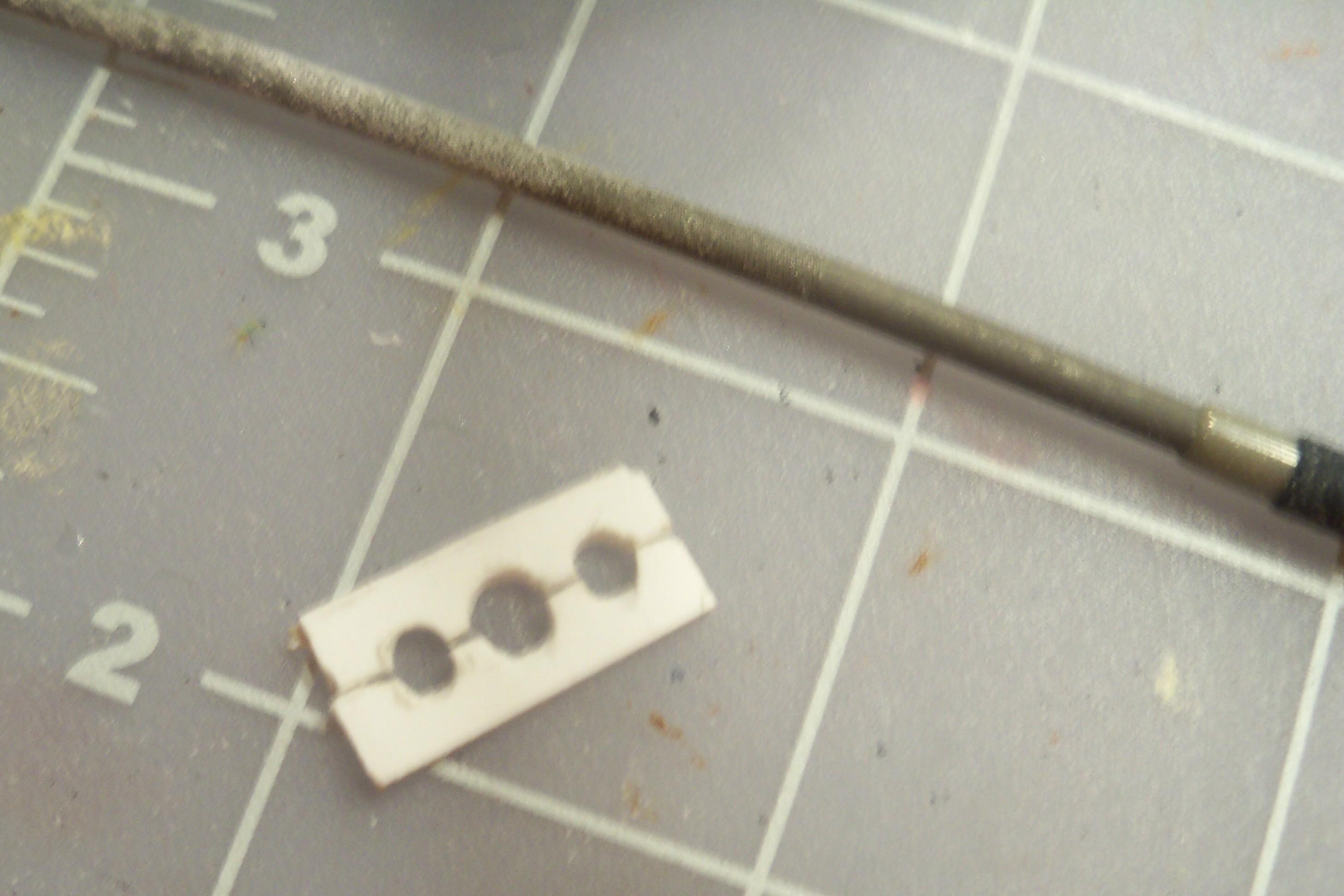 ready to be scored to give it a wood grain effect