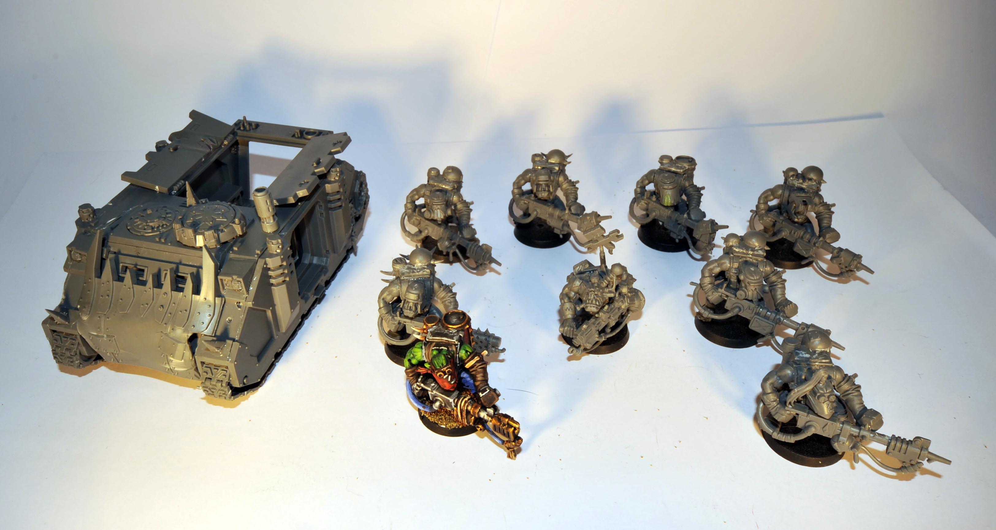 Bruna, Evil Sunz, Looted, Mekboy, Mob, Orks, Rhino, Speed Freaks, Work In Progress