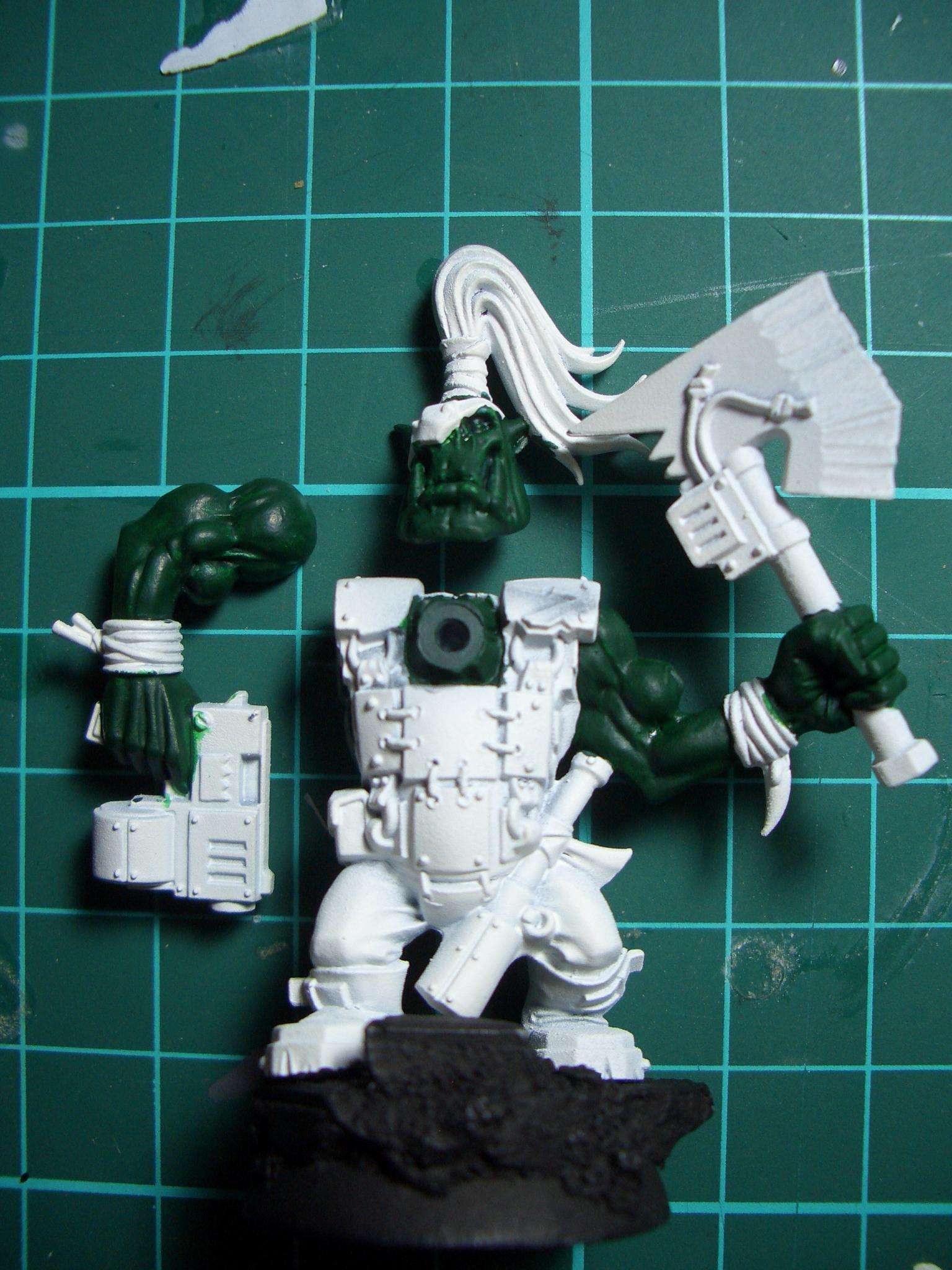 Dry Brushing, Gunners, Nob, Orks, Wash, Work In Progress