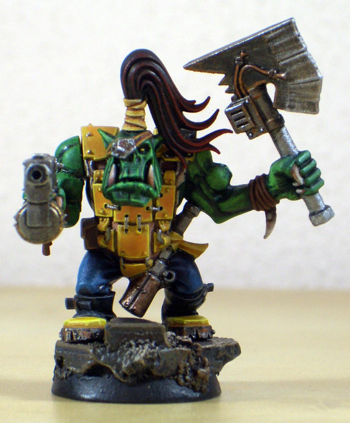 Dry Brushing, Gunners, Nob, Orks, Wash, Work In Progress