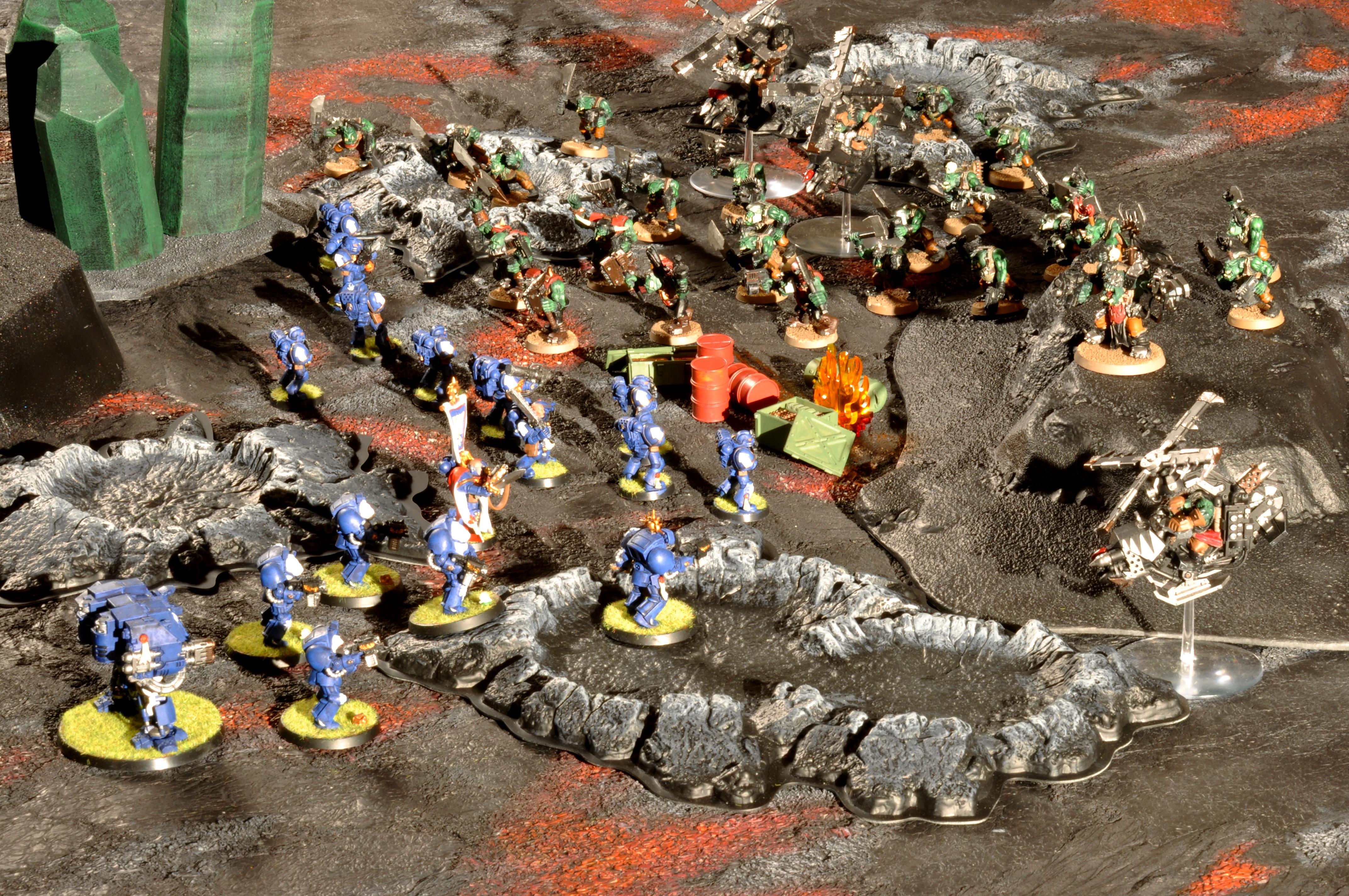 Assault On Black Reach, Orks, Ultramarines - AOBR Battle Scene ...