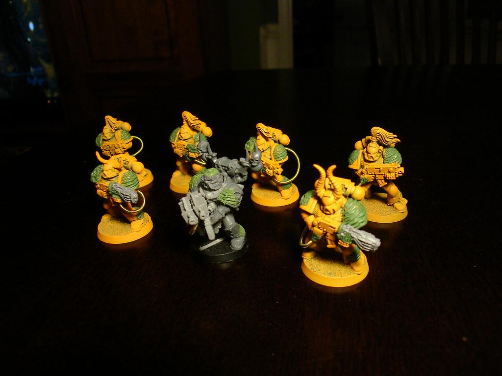 Chaos Space Marines, Daemon Prince, Plague Marines, Predator, Pyre, Rhino, Vindicator