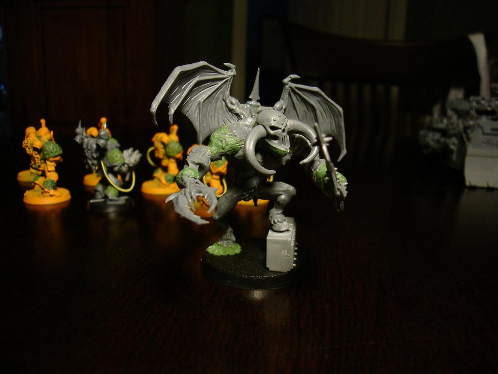 Chaos Space Marines, Daemon Prince, Plague Marines, Predator, Pyre, Rhino, Vindicator