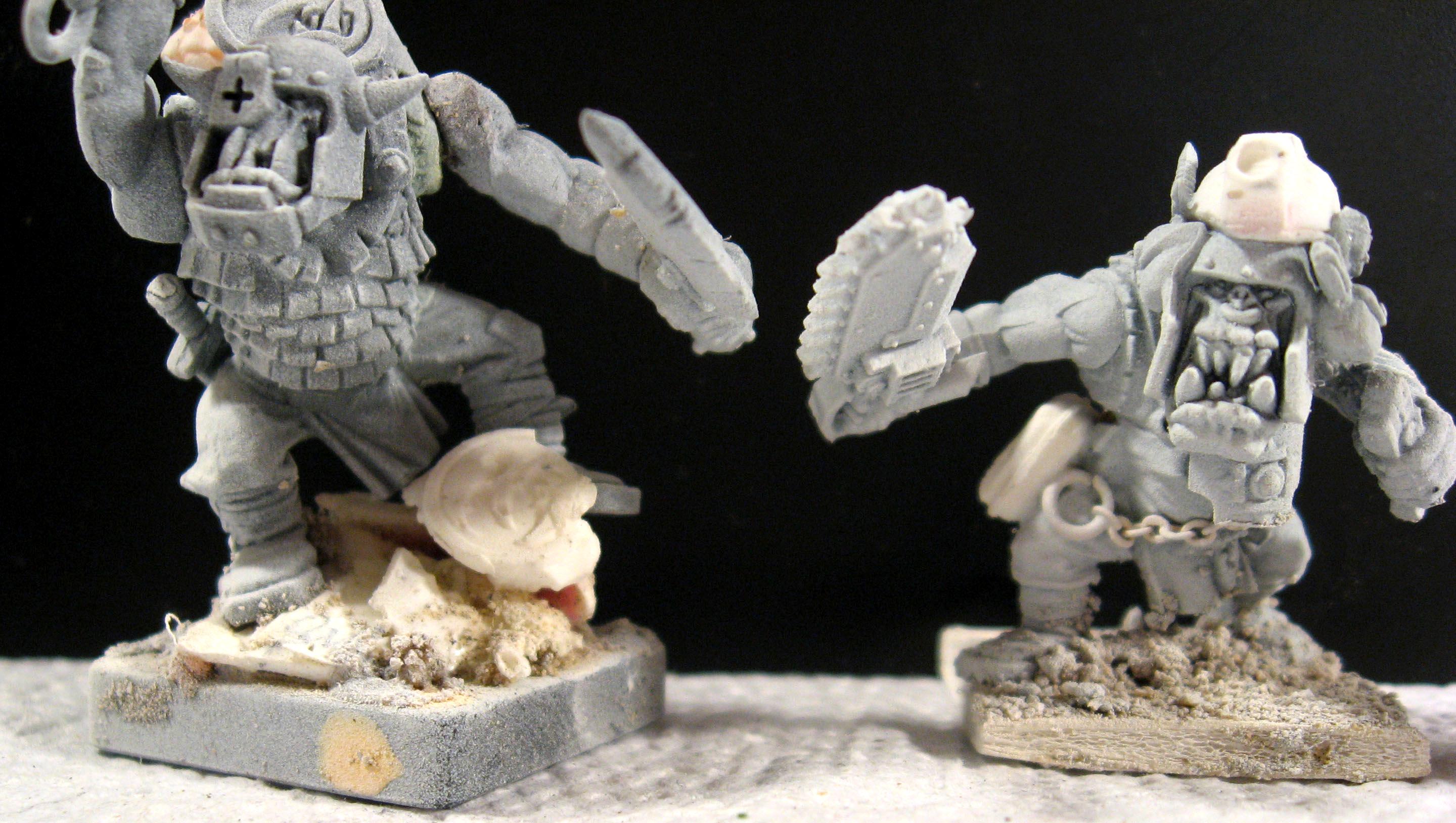 Bad Moon and Freeboter Orks, converted