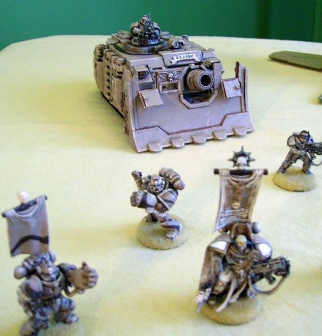 Desert Space Marine Vindicator with "Reason"