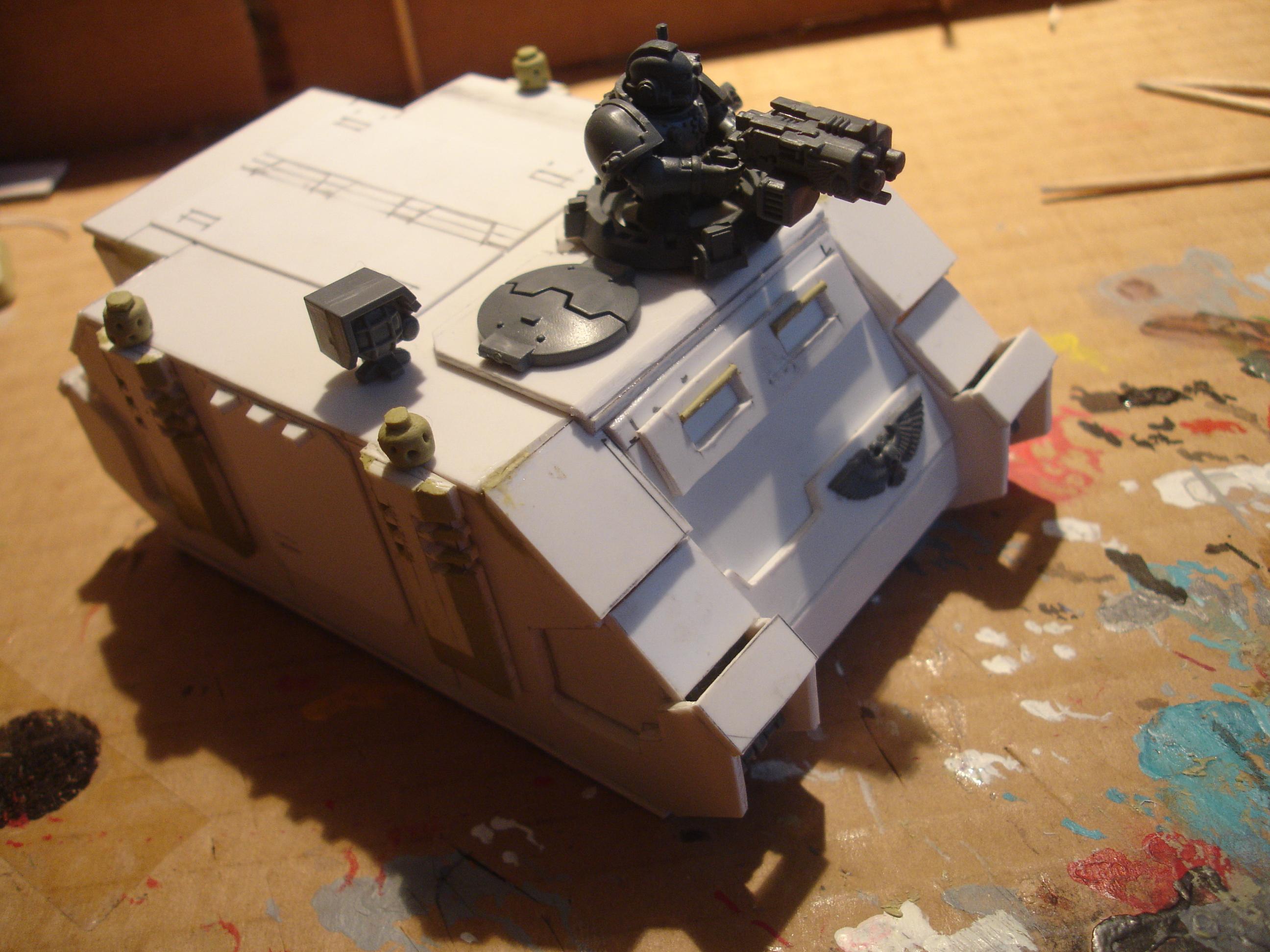 Rhino, Scratch Build, Space Marines, Wolves