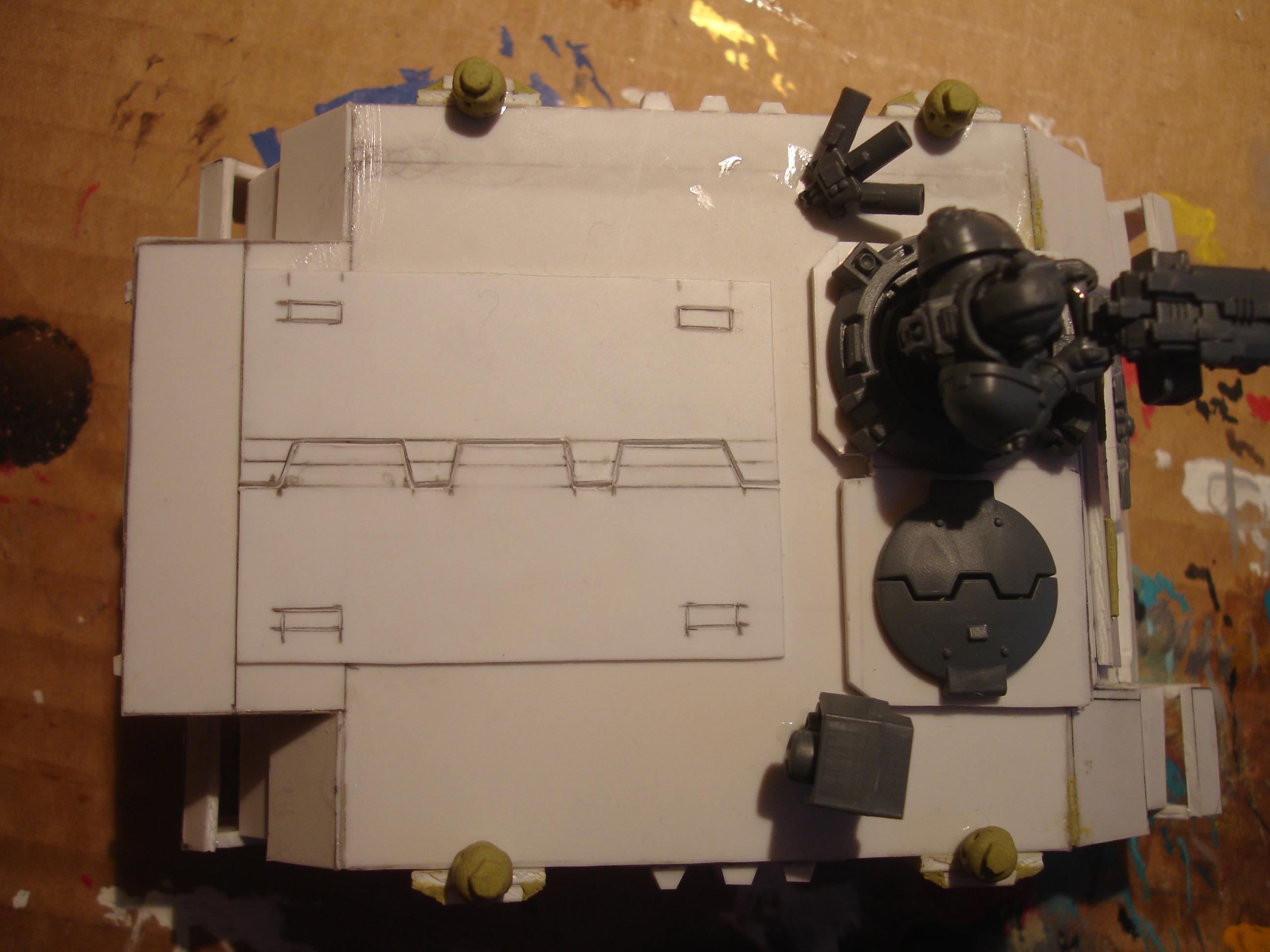 Rhino, Scratch Build, Space Marines, Wolves