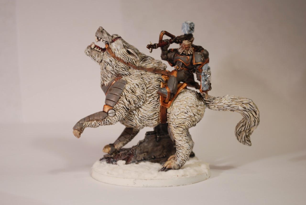 Snow, Space Wolves, Storm Shield, Thunder Hammer, Thunderwolf Cavalry, Wolf