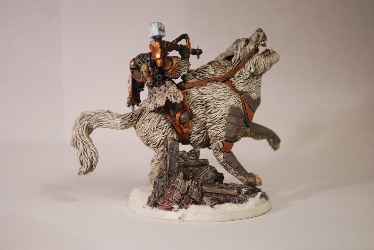 Snow, Space Wolves, Storm Shield, Thunder Hammer, Thunderwolf Cavalry, Wolf
