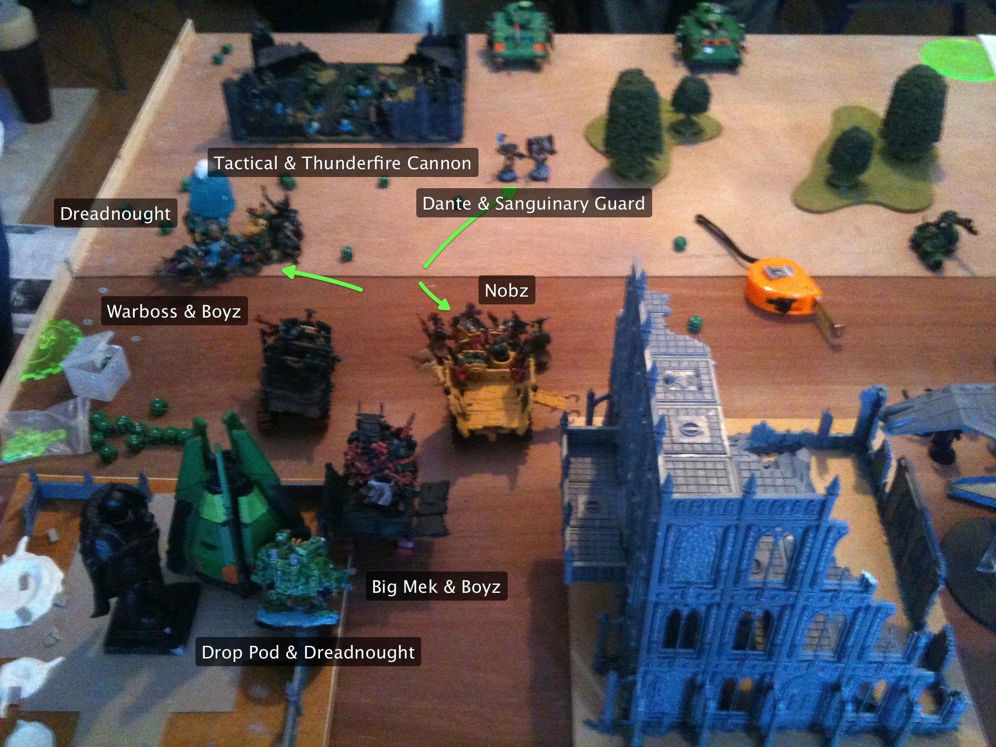 Battle Report, Da Ork Angelz, Orks, Space Marines