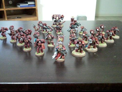 Blood Angels, Dreadnought, Mephiston, Power Armor, Sanguinius, Space Marines, Tactical Squad