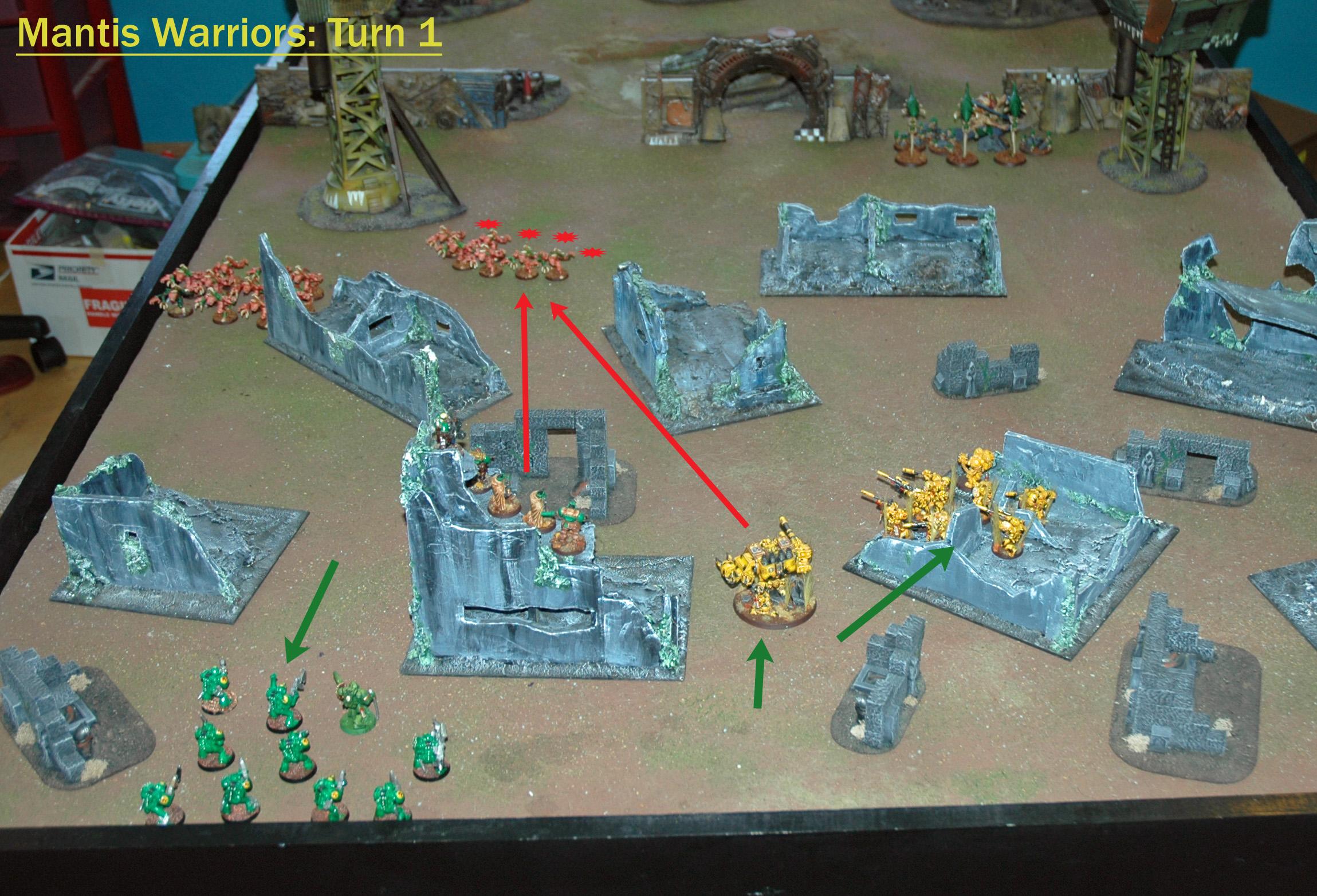 Battle Report, Mantis Warriors, Space Marines, Tyranids, Warhammer 40,000