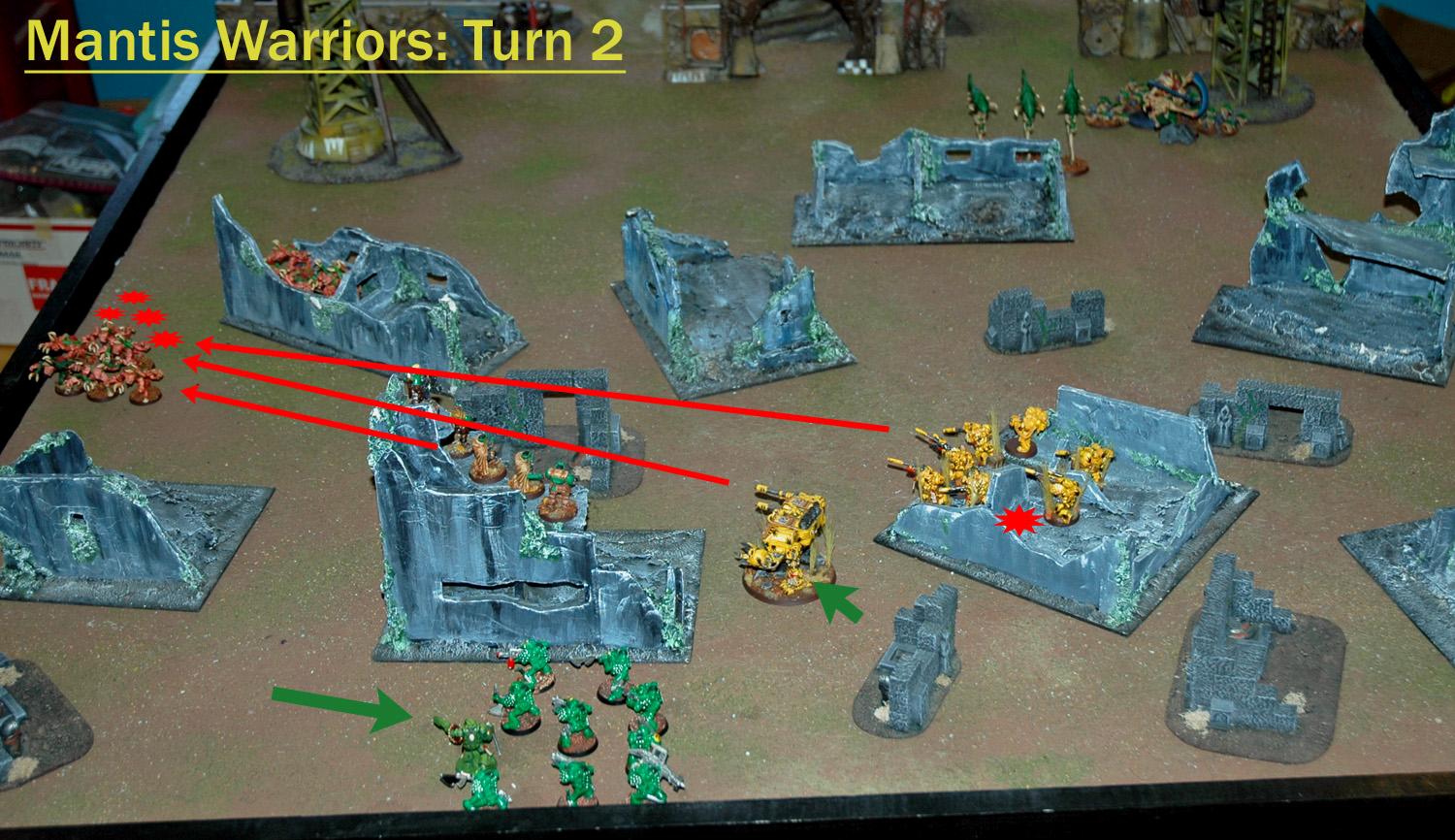 Battle Report, Mantis Warriors, Space Marines, Tyranids, Warhammer 40,000