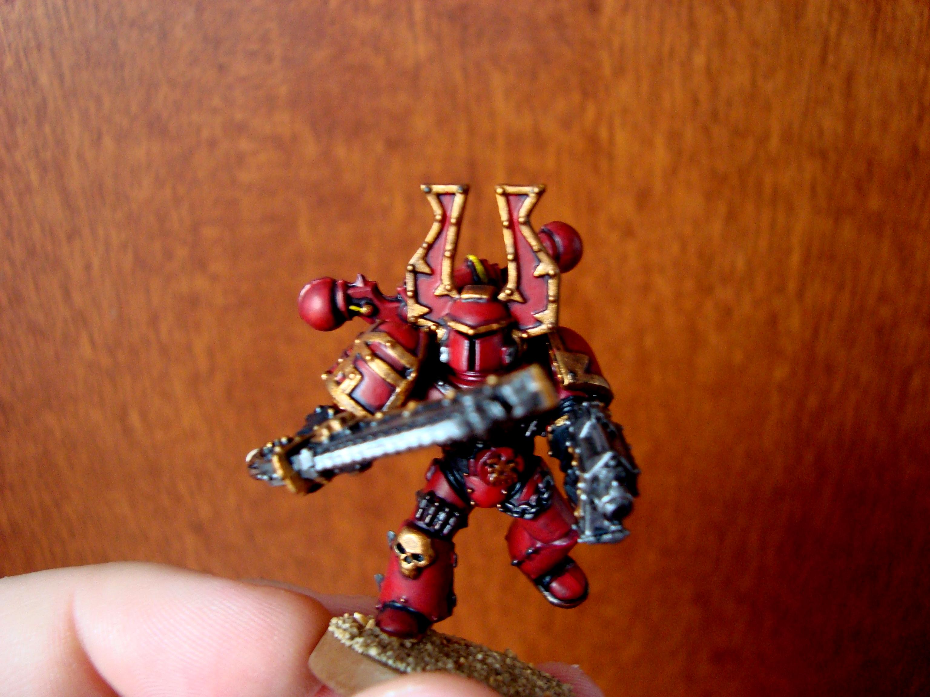 Berserkers, Chainsword, Chaos, Gun, Kharn, Khorne, Painted, Pistol, Red, Space, Space Marines