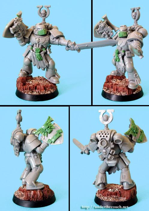 Champion, Conversion, Greenstuff, Plasticard, Sculpted, Space Marines
