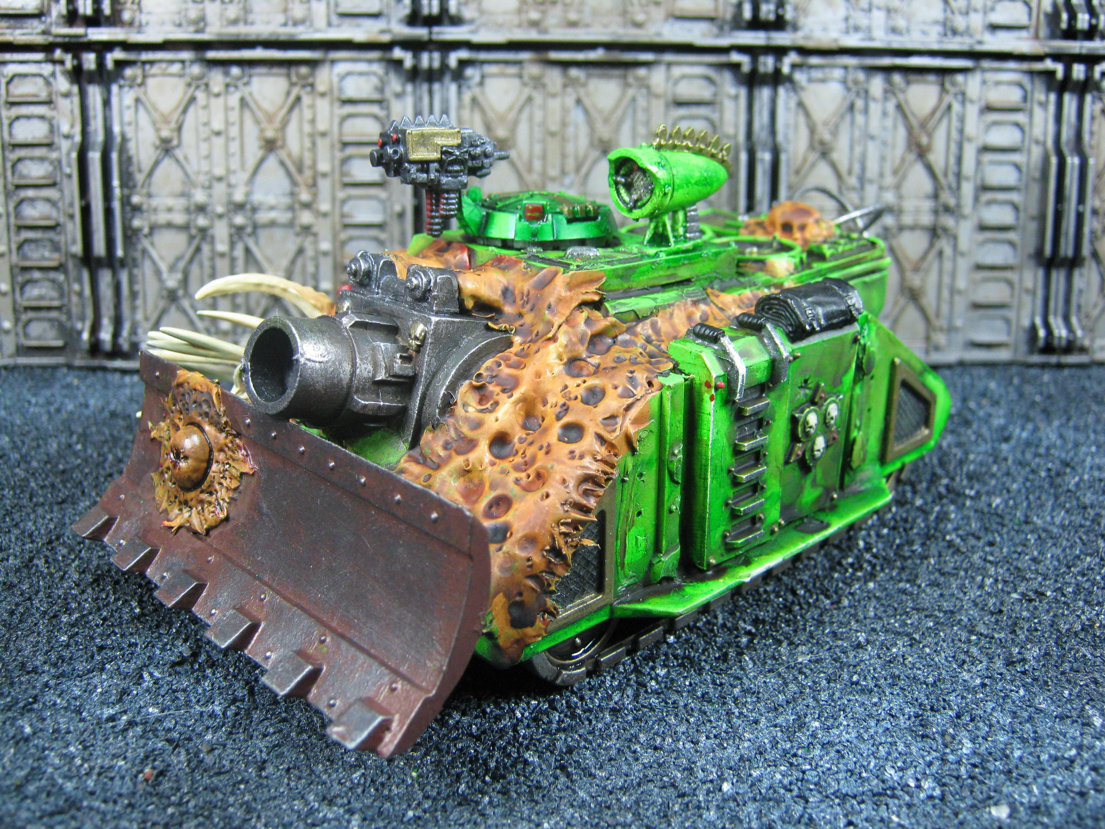Chaos Space Marines, Conversion, Death Guard, Greenstuff, Nurgle, Plague Marines, Vindicator, Warhammer 40,000