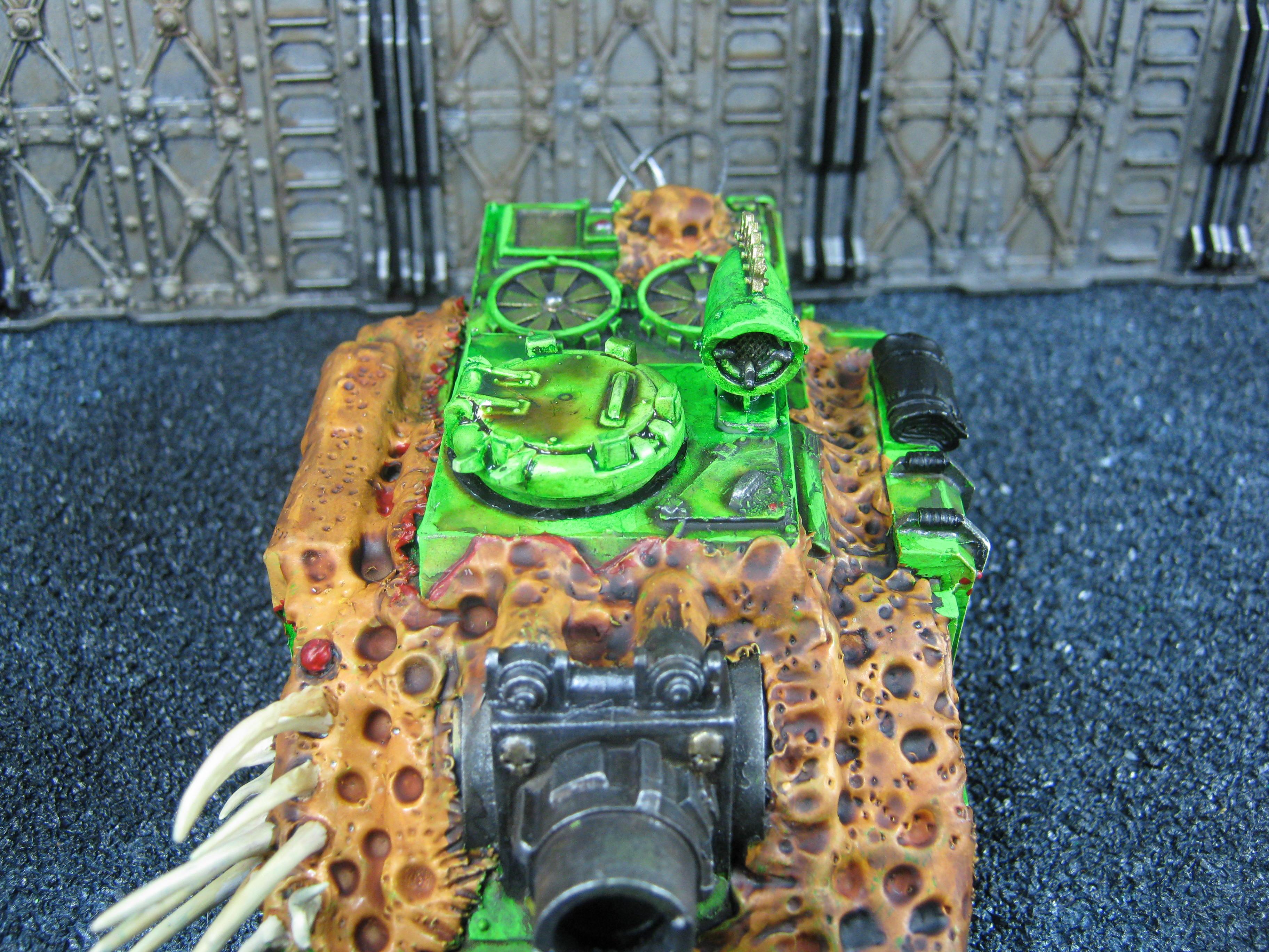 Chaos Space Marines, Conversion, Death Guard, Greenstuff, Nurgle, Plague Marines, Vindicator, Warhammer 40,000