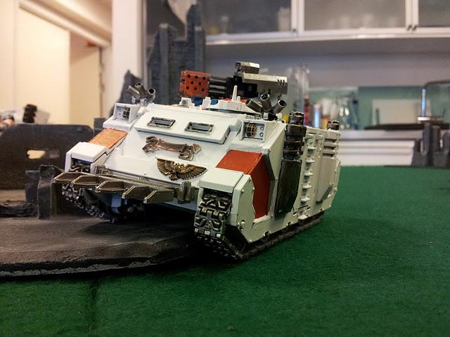 Games Workshop, Heavy Flamer, Painted, Razorback, Space Marines, Vehicle, Warhammer 40,000, White Scars