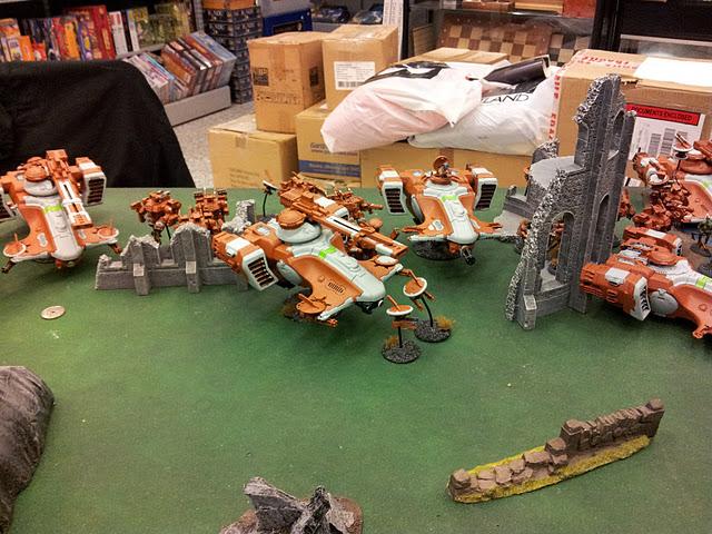 Tau, My Tau Cadre VS Necrons