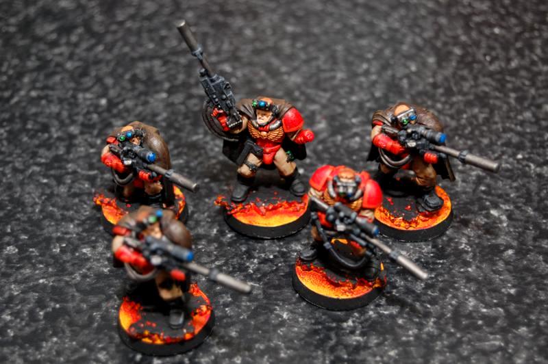 Base, Blood Angels, Lava Bases, Scouts, Snipers, Warhammer 40,000
