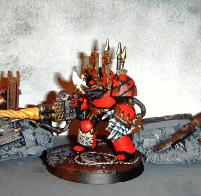 Astartes, Berserk, Berzerk, Chaos, Chaos Space Marines, Conversion, Heavy Flamme-thrower, Khorne, Lance-flamme Lourd, Space Marines, Space Marines Du Chaos, Terminator Armor, World Eaters