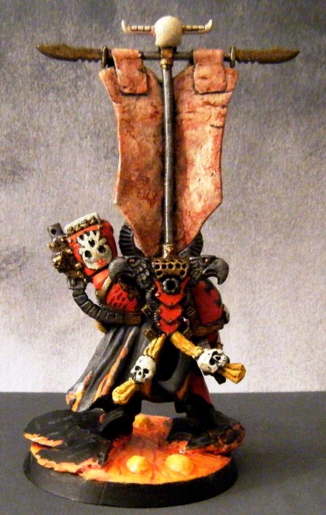 Astartes, Banner, Berserk, Berzerk, Champion, Chaos, Chaos Space Marines, Conversion, Exalted Champion, Freehand, Khorne, Lava, Marneus Calgar, Space Marines, Space Marines Du Chaos, World Eaters