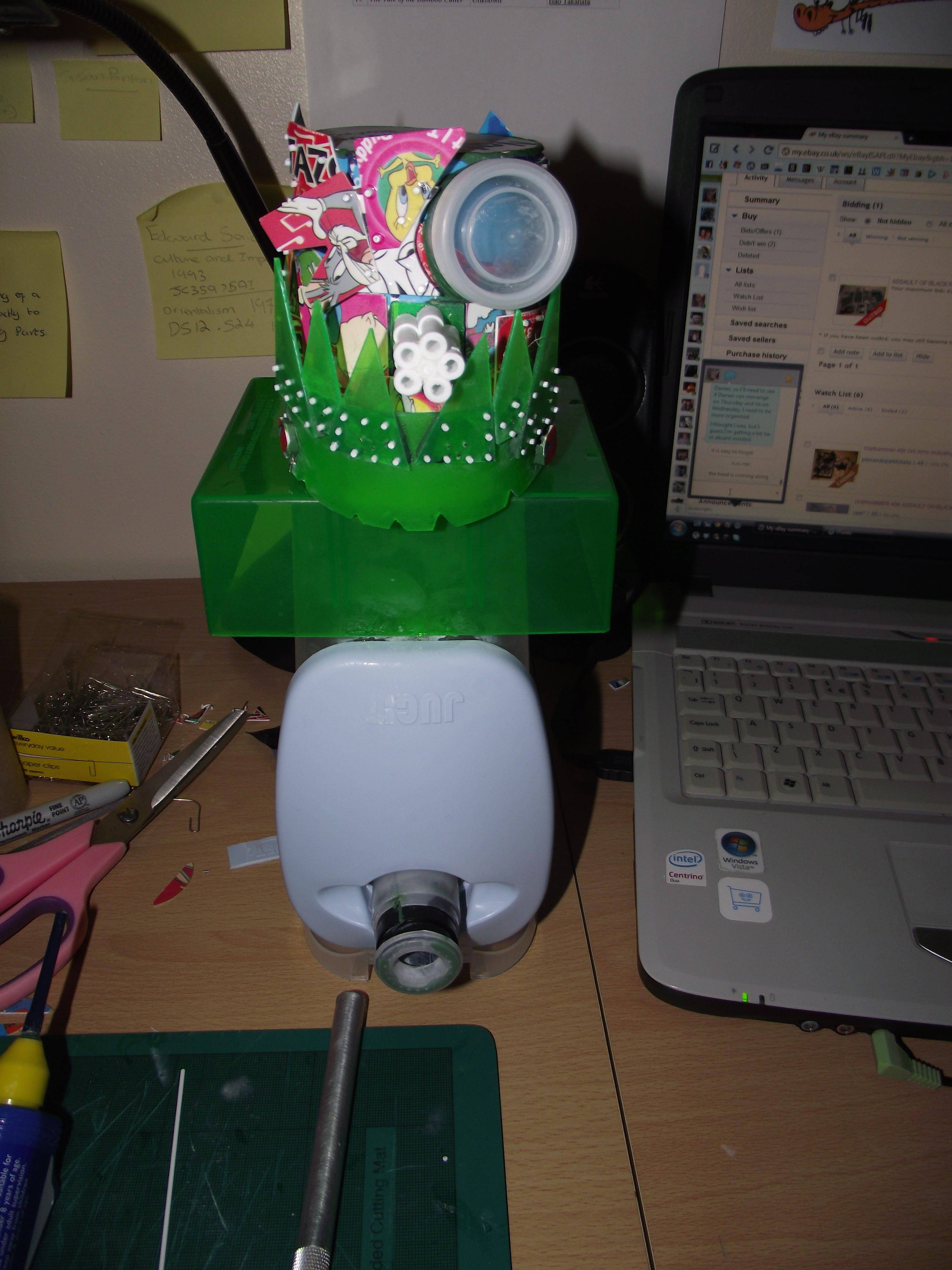 Head on the base of the body with Belly Gun