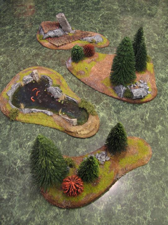 Forests, Pond, Terrain, Warmachine