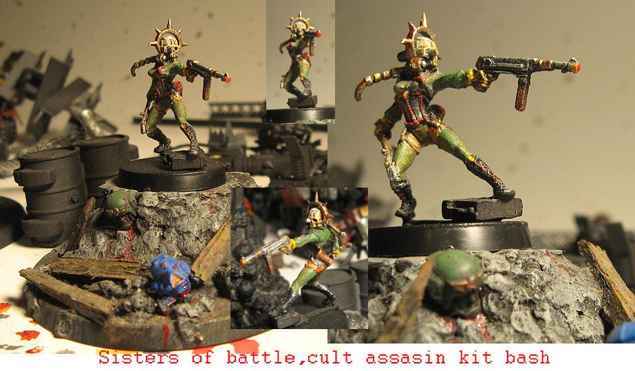 Assassin, Cult Assassin, Female, Kit Bashed, Modified, Sisters Of Battle