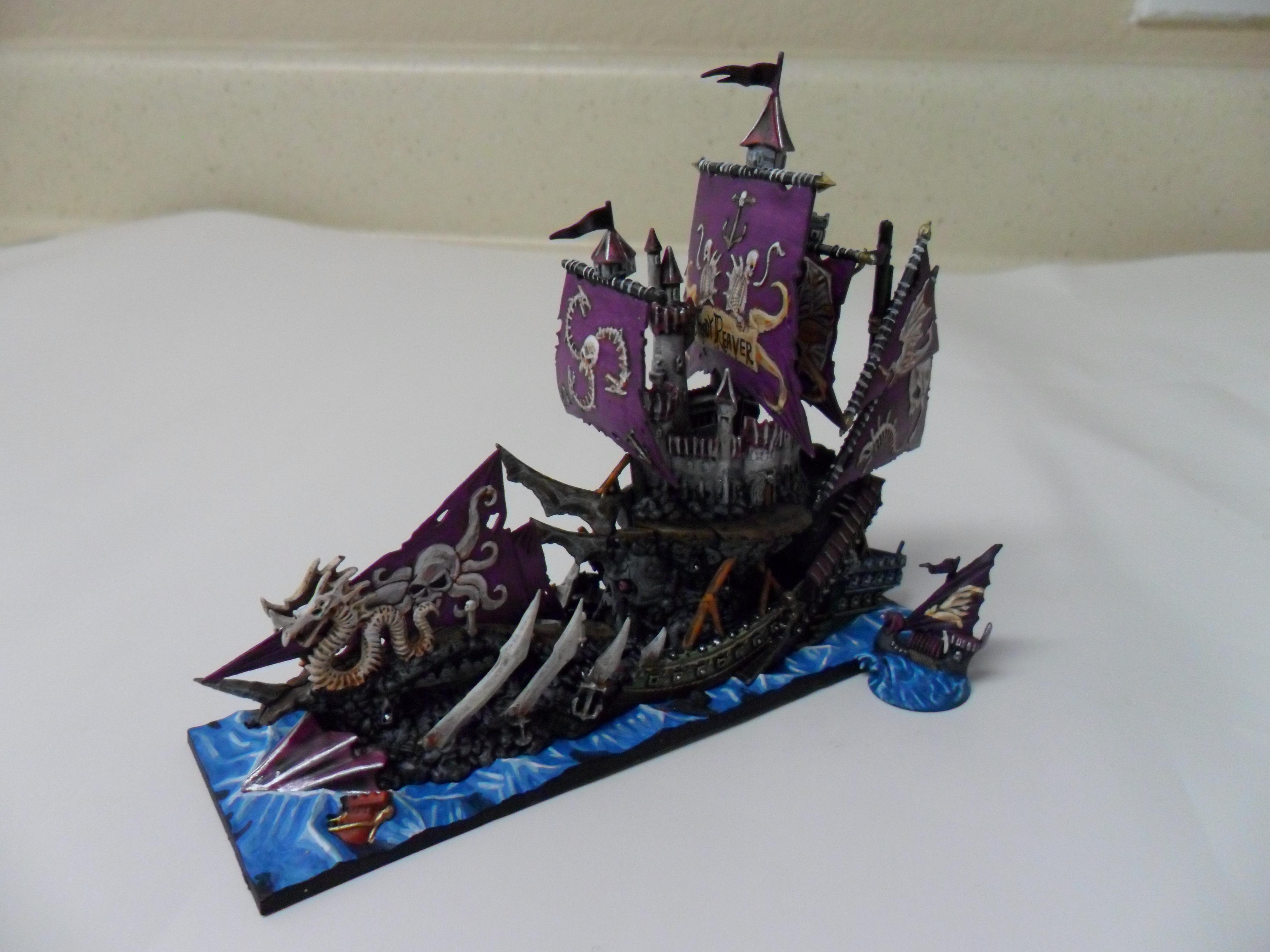 Boat, Dark Elves, Dreadfleet, Fleet, Ship
