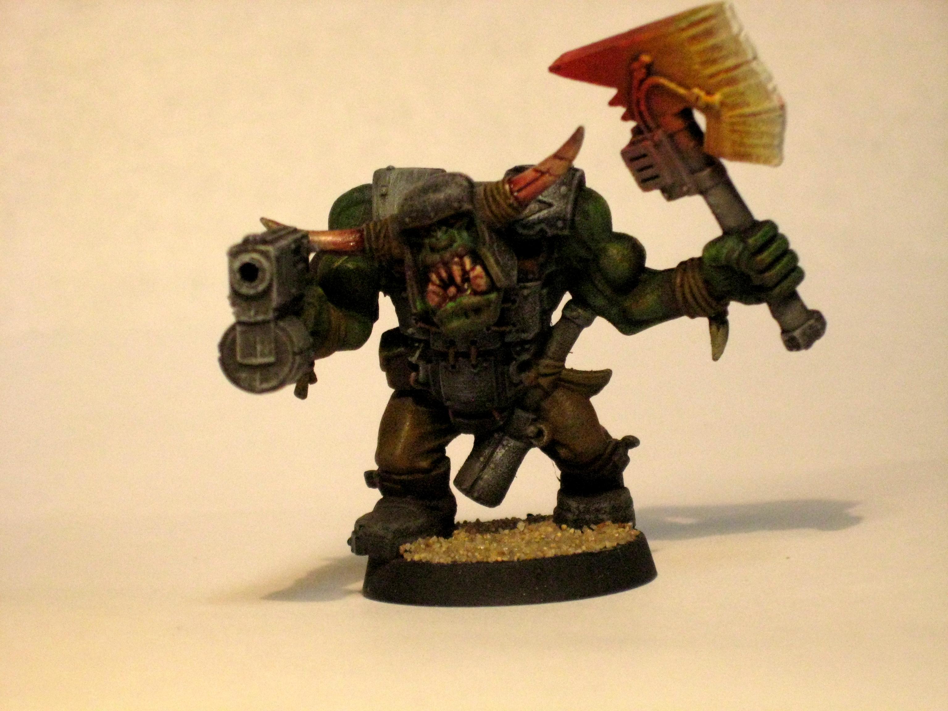Axe, Fire, Nob, Orks