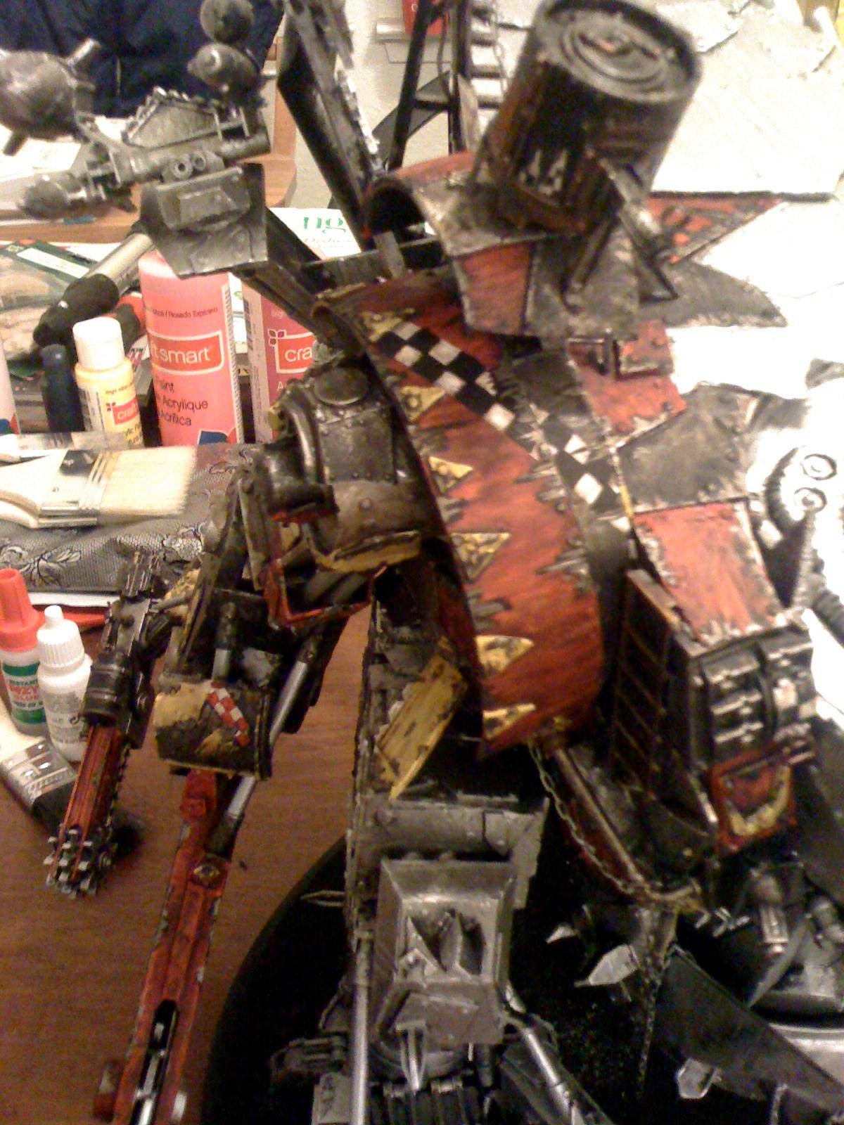 Brush, Dry, Gargant, Mega, Orks, Rivet, Stompa, Warhammer 40,000, Work In Progress